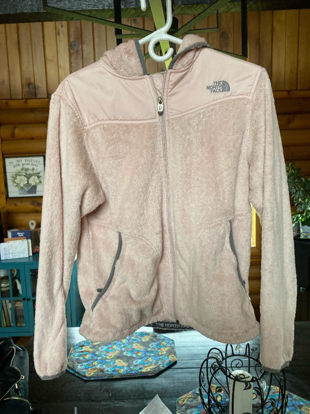 The North Face Fluffy Pink Zip up Hoodie